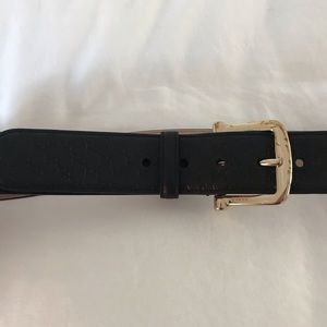 Gucci black leather belt
